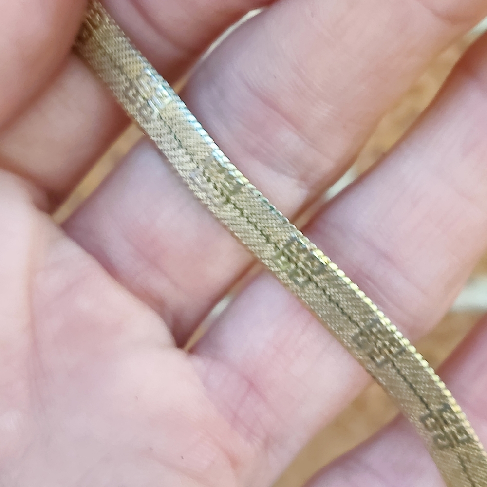 Vintage Givenchy Gold Herringbone Chain Necklace - Picture 4 of 8